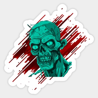 Creepy Zombie head horror Sticker